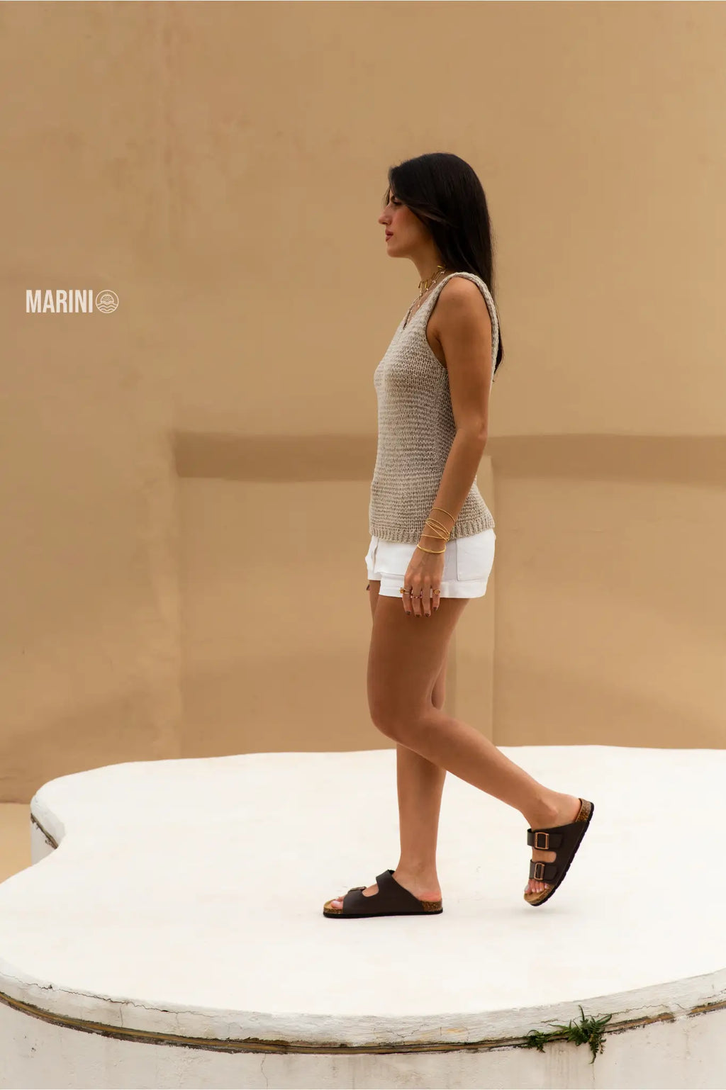 Maibulun Leather Sandal - Brown