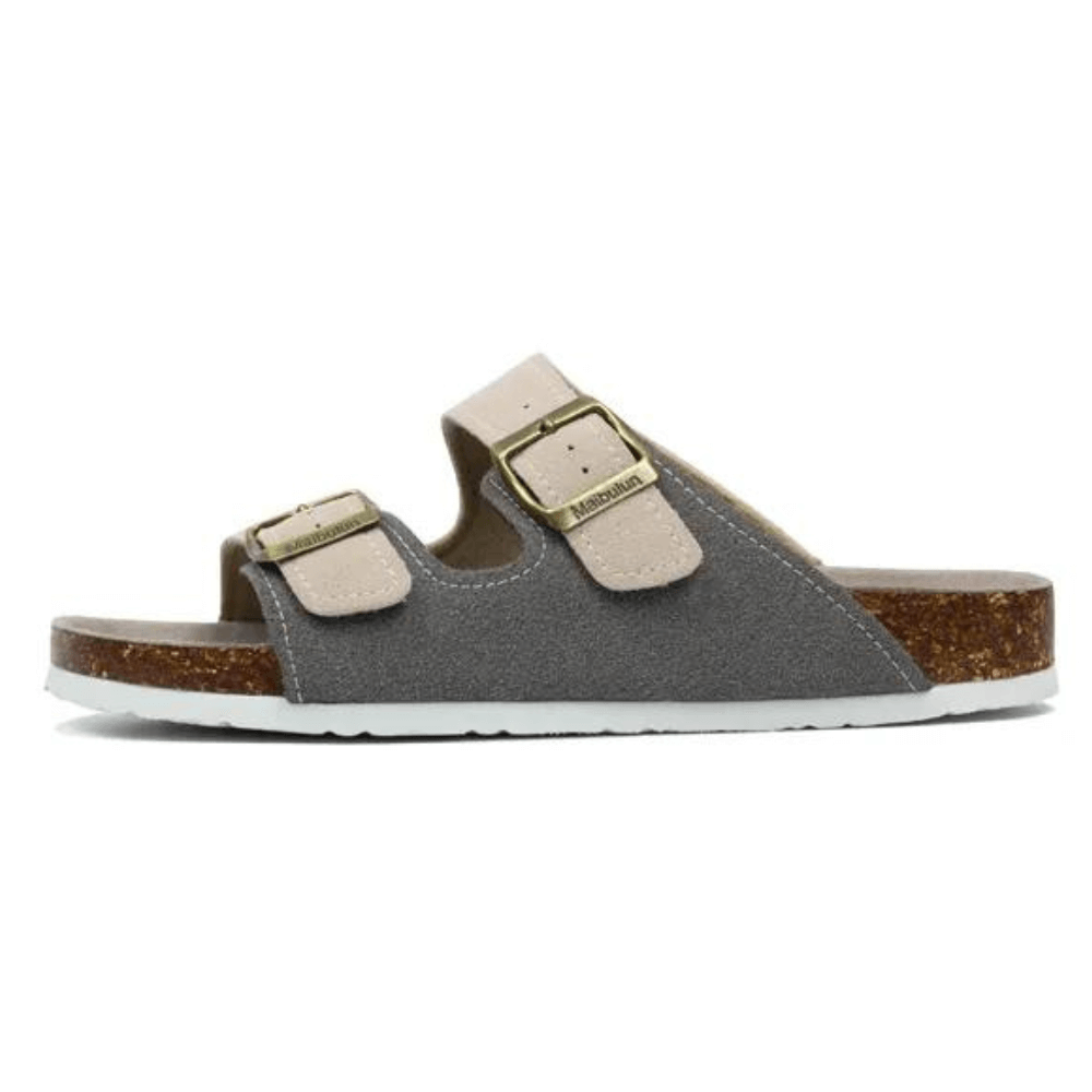 Maibulun Suede Sandal - Gray with Cream