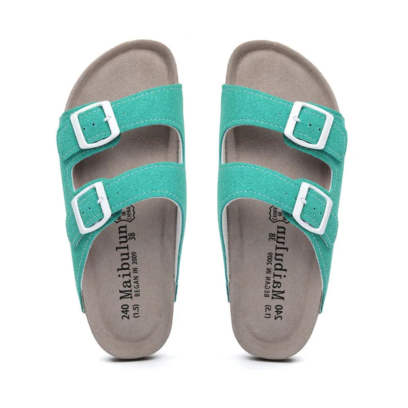 Maibulun Suede Sandal - Aqua Green