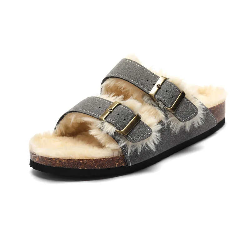 Fluffy Sandal - Gray